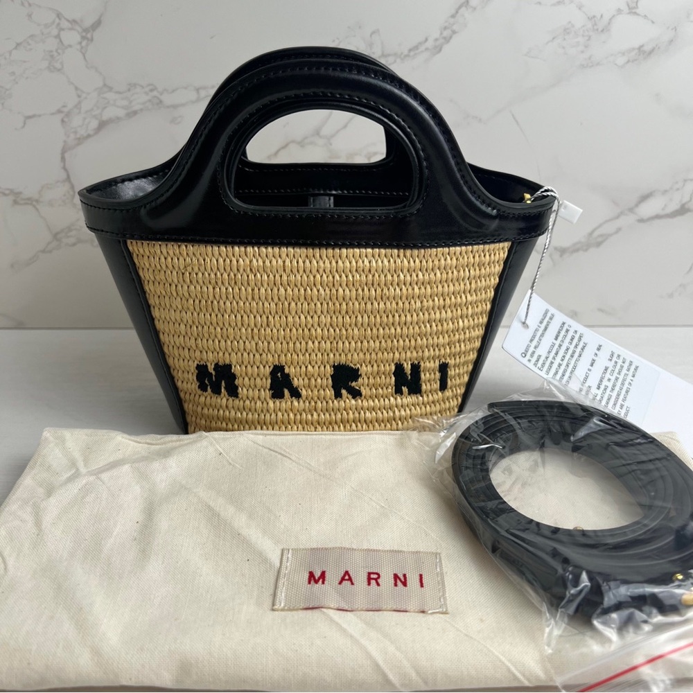 MARNI Tropicalia small Tote bag in black